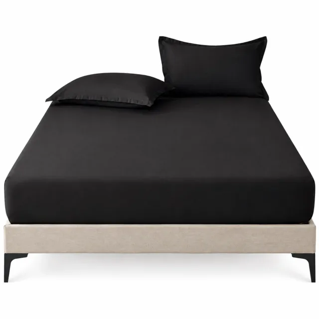 SWGOTA Zwart hoeslaken 137 x 190 cm - Polyester - Effen beddengoed