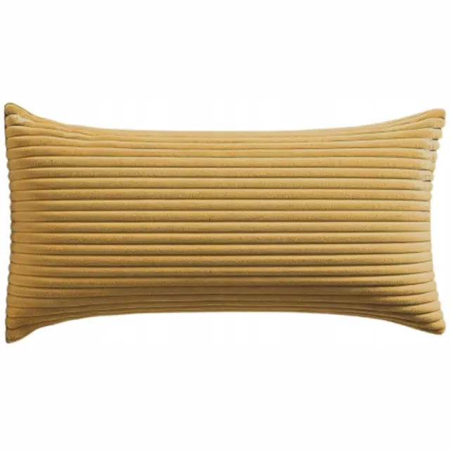 MMO-EURO Martyna Opiełka Decoratieve Kussenslopen 45x25 cm - Luxe Velours Corduroy Mosterdgeel