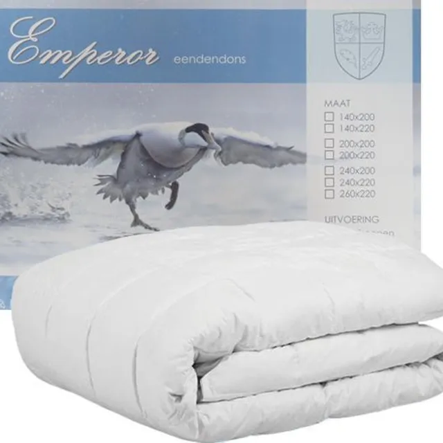 iSleep Emperor Donzen Dekbed Enkel - 90% Eendendons - Tweepersoons - 200x220 cm - Wit