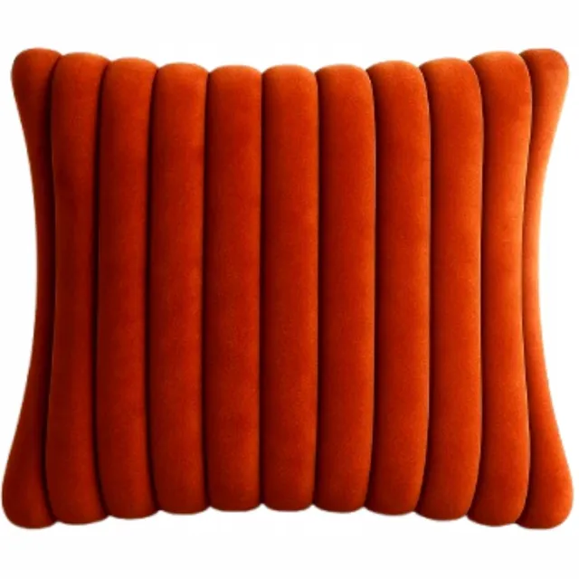 MMO-EURO Martyna Opiełka Luxe Corduroy Kussenhoes 40x40 cm - Terracotta/Roestbruin
