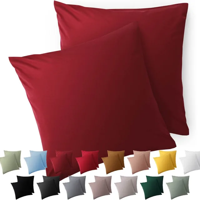 Blumtal Kussensloop Microvezel Kussenhoes 65 x 65 cm - Aurora Red - Set van 2