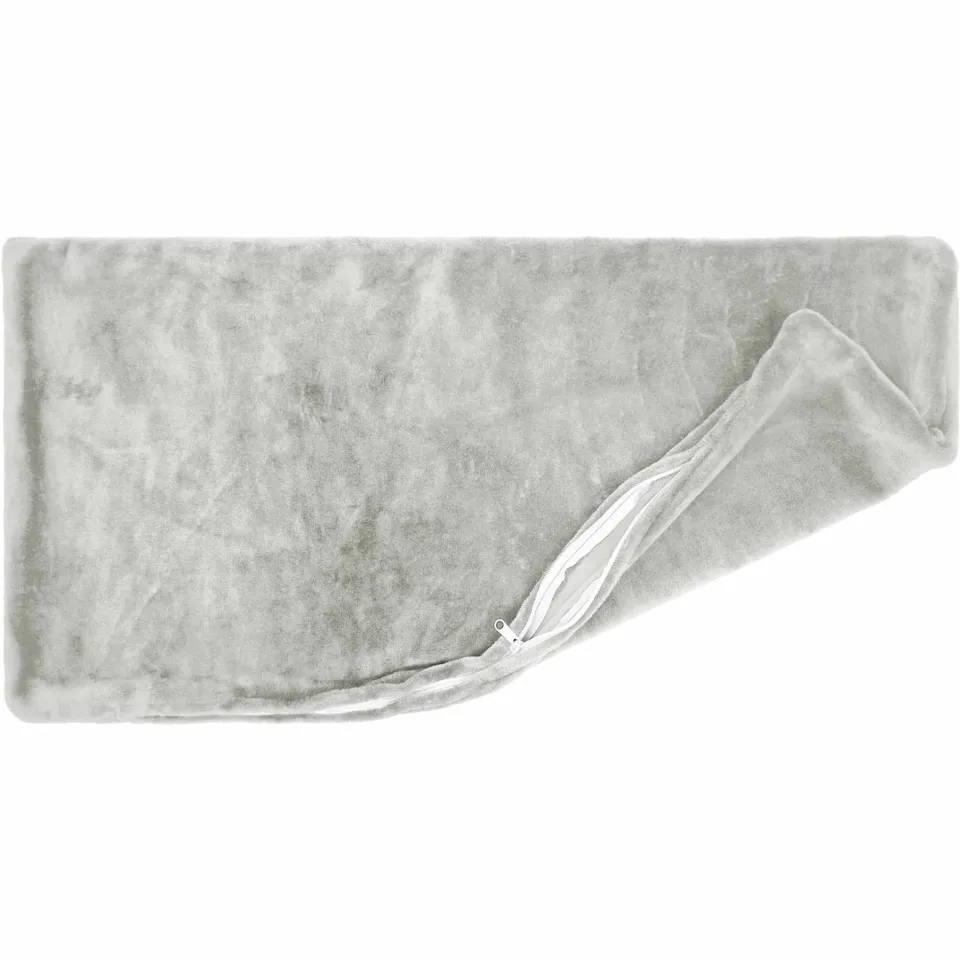 vidaXL Kussensloop 2 st HEERLEN Lichtgrijs 40 x 80 cm Flanel, foto 3
