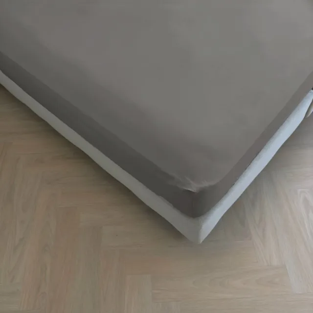 kayori Puro Hoeslaken Katoen Perkal - 180x200cm - Matrasdikte 35 cm - Hotelkwaliteit - Warmgrijs