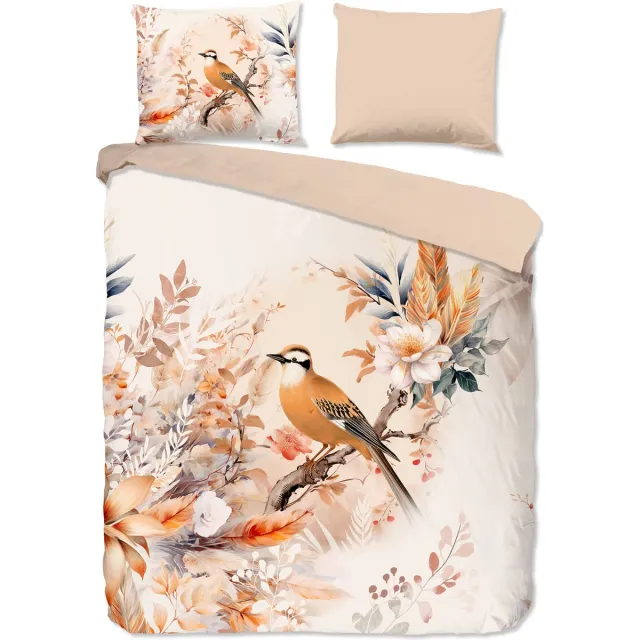 Good Morning dekbedovertrek vogel en bloemen - Multi - 100% Katoen renforce