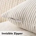 Dreamzie Set van 2 Beige Corduroy Kussenslopen 40x40 cm