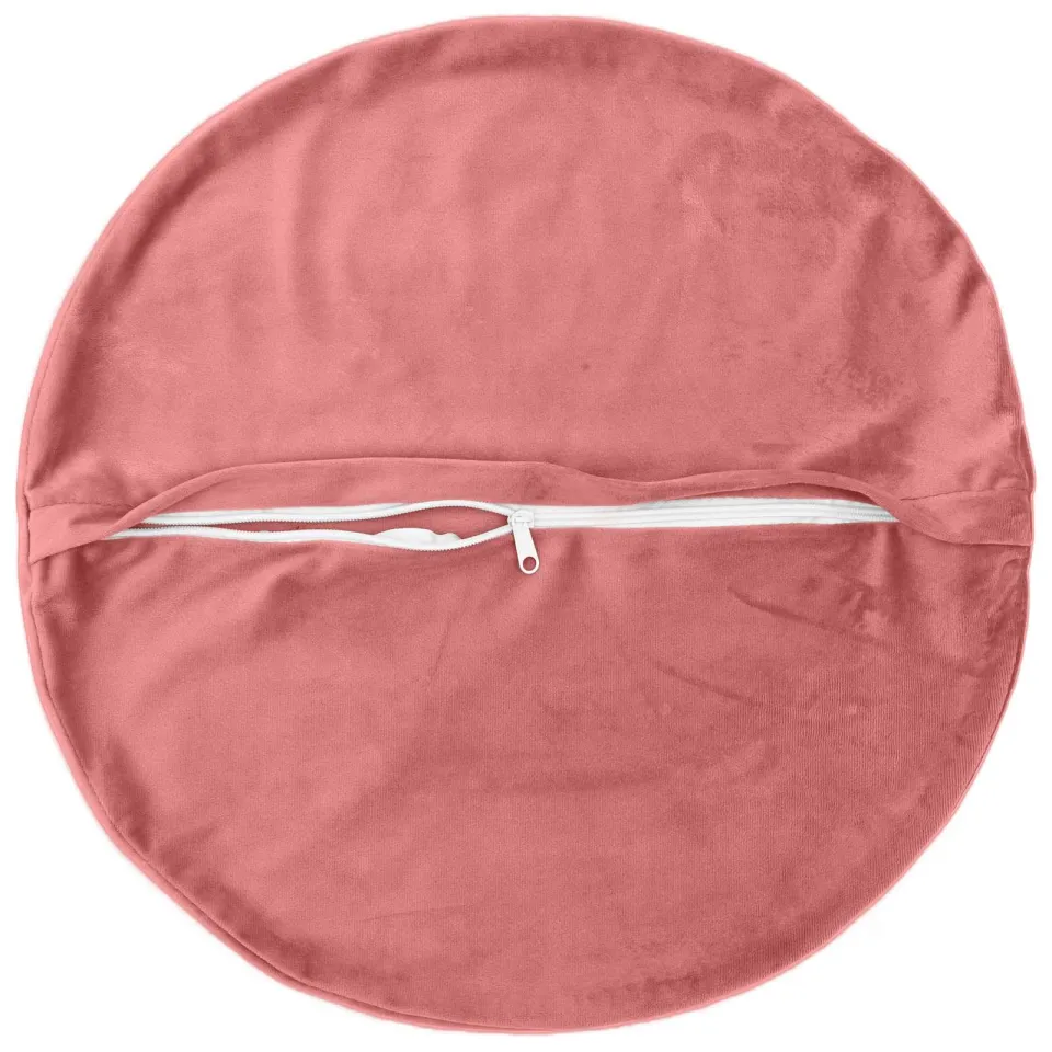 vidaXL Kussensloop 2 st HEERLEN Roze Dia. 60 cm fluweel, foto 4