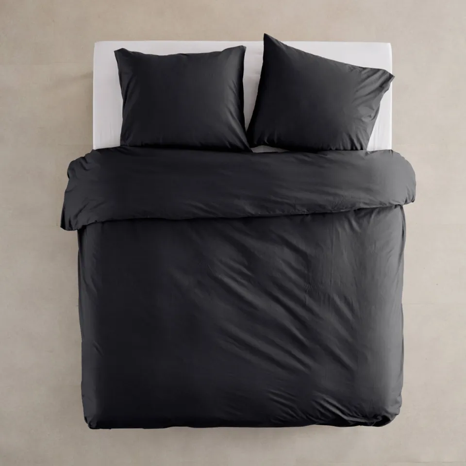 NOUS Living basis dekbedovertrek 2-persoons - zwart (200x220 cm)