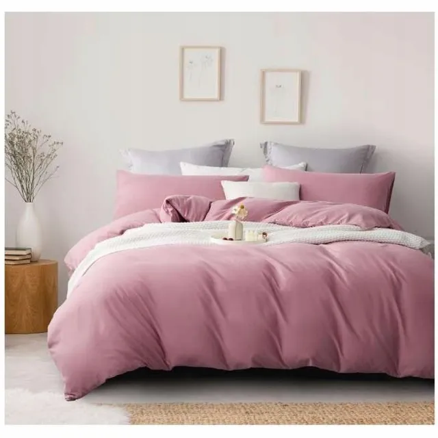 Roze Dekbedovertrek Set 135x200cm & Kussensloop 80x80cm - 2 Delig