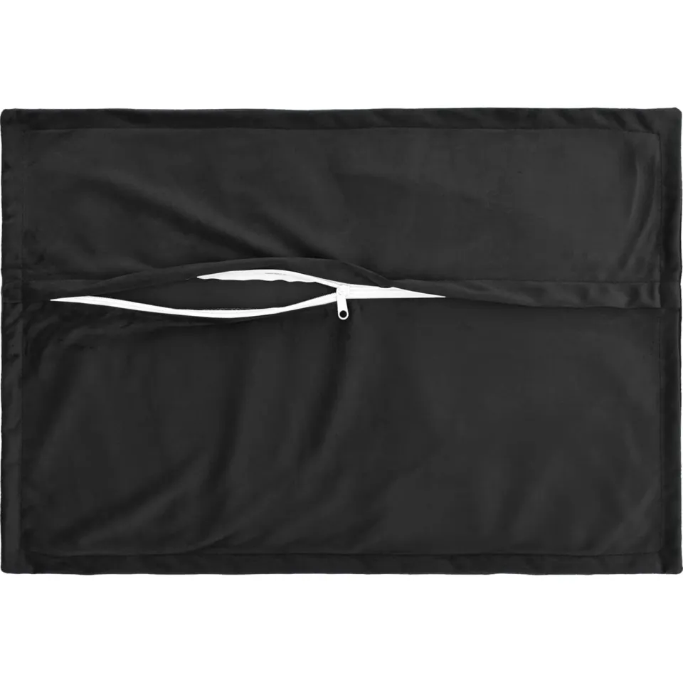 vidaXL Kussensloop 6 st HOUTEN Zwart 30 x 50 cm Fluweel, foto 4