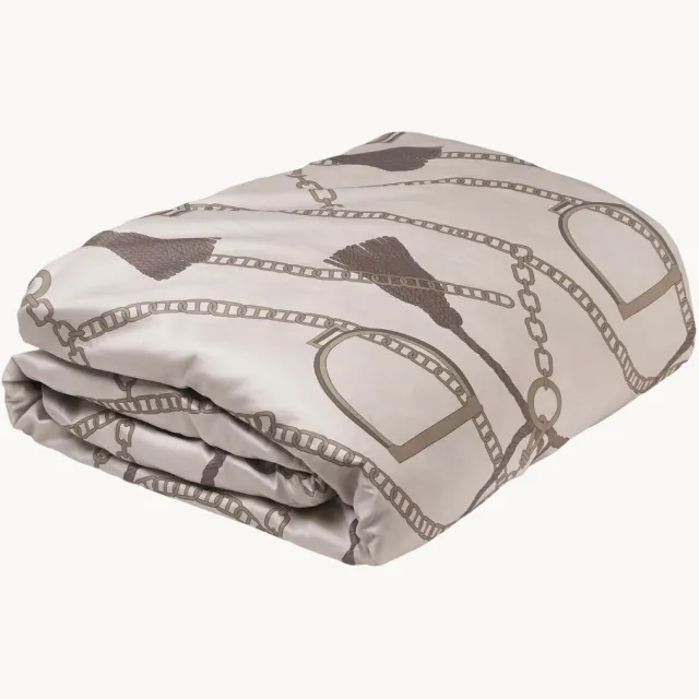 Adamsbro Katoenen dekbedovertrek Chain Beige