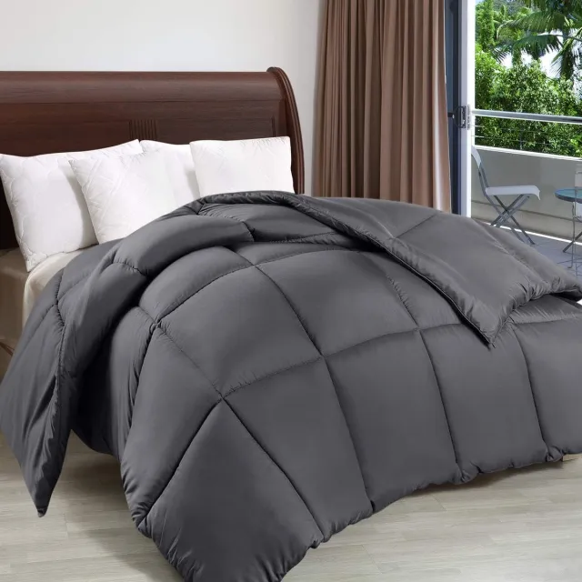 Solacis Dekbed zonder overtrek en wasbaar - Hoesloos - Dekbed - Zonder hoes - Wasbaar - Must have! Grijs