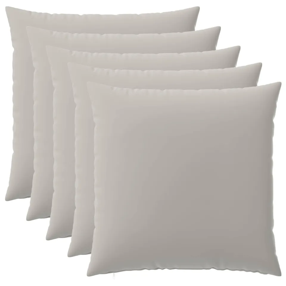 vidaXL Kussensloop 6 st HEERLEN Grijs 80 x 80 cm Polyester