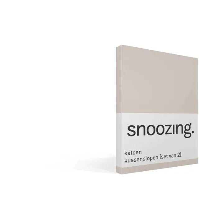 Snoozing katoen kussenslopen (set van 2) - Katoen - 60x70 cm - Zand