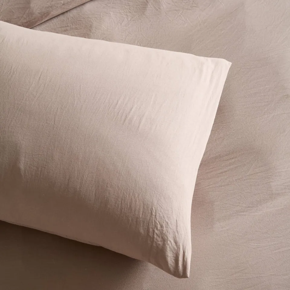 NOUS Living super soft 2-persoons dekbedovertrek 200x220 cm - taupe, foto 7