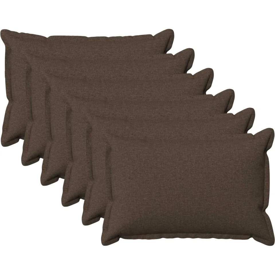vidaXL Kussensloop 6 st HOUTEN Taupe 30 x 50 cm Faux Linnen, foto 3