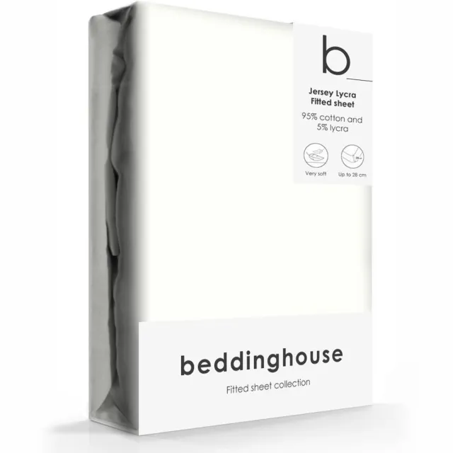 Beddinghouse Jersey-Lycra Hoeslaken Offwhite-140