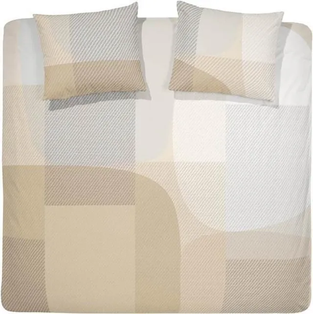 Damai Dekbedovertrekset satijn 260 x 200/220 cm Moore butter cream + 2 kussenslopen 60x70