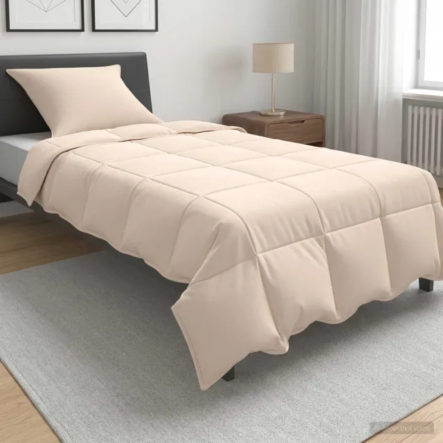 vidaXL Dekbedset 2 st 137 x 200 cm Zomer 150 g/m² dekbed Beige