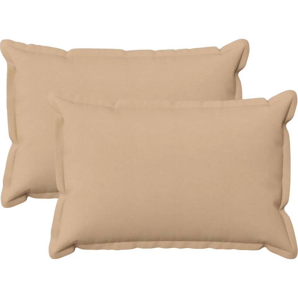 vidaXL Kussensloop 2 st HOUTEN Crèmekleurig 40 x 60 cm Faux Linnen