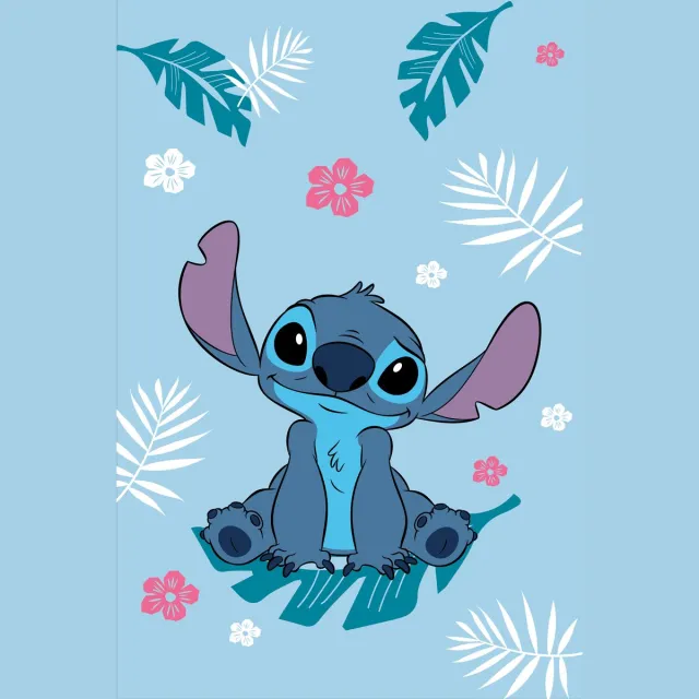Disney Lilo & Stitch Stitch fleece plaid 100 x 150 cm blauw