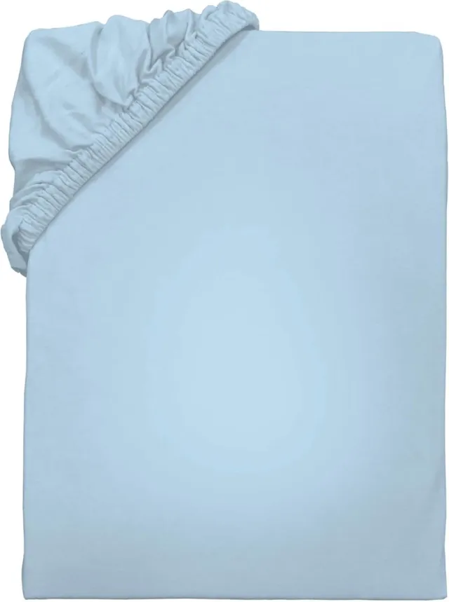 BINK Bedding Hoeslaken Lichtblauw 90 x 200 - 100% Jersey Katoen