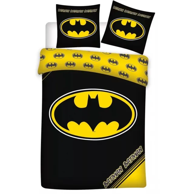 Batman dekbedovertrek Logo 140 x 200 cm - 70 x 90 cm - katoen Black