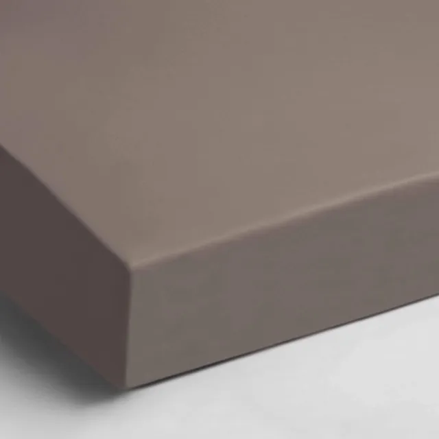 Papillon Hoeslaken - Velours - 90 x 200 cm - Taupe