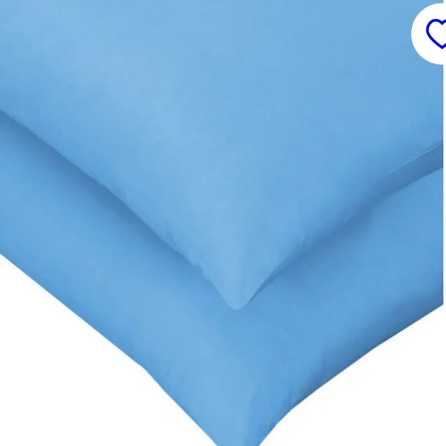 Home bedding 100% katoen - Kussenslopen- Set Ven 2 - 60x70 - cm - lichtblauw Ligt blauw