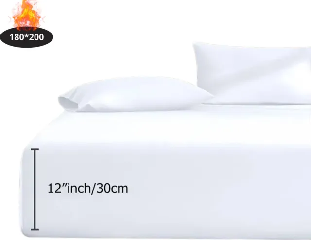 Livano Hoeslaken Set - Inclusief Kussensloop - 3 Delige Set - Beddengoed - Fitted Sheet - Pillow Case - Bed - Wit 180 x 200