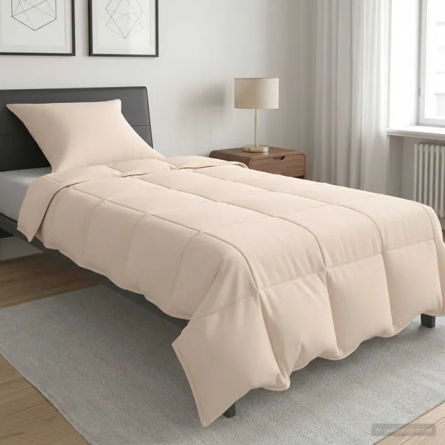 vidaXL Dekbedset 2 st 135 x 200 cm Winter 350 gsm dekbedn Beige