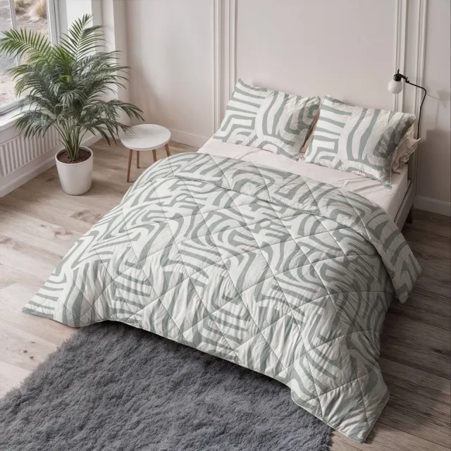Sleeptime dekbed zonder overtrek met kussensloop Lazy groen, foto 2
