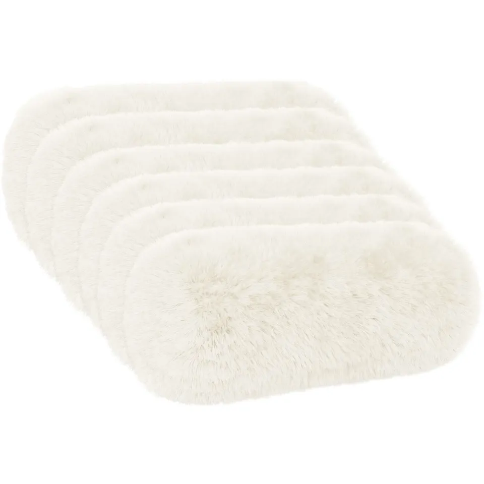 vidaXL Kussensloop 6 st HEERLEN Wit Dia. 15 x 40 cm PV Fleece, foto 3