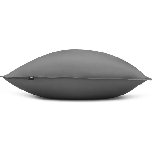 Zohome Kussensloop Satinado - Kussenhoes van 50x50 cm - Set van 2 stuks - 100% Katoen-Satijn - Antraciet