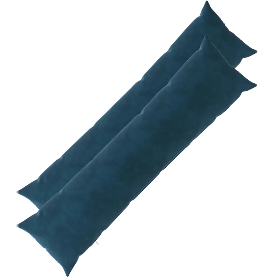 vidaXL Kussensloop 2 st HEERLEN Blauw 40 x 145 cm fluweel, foto 3