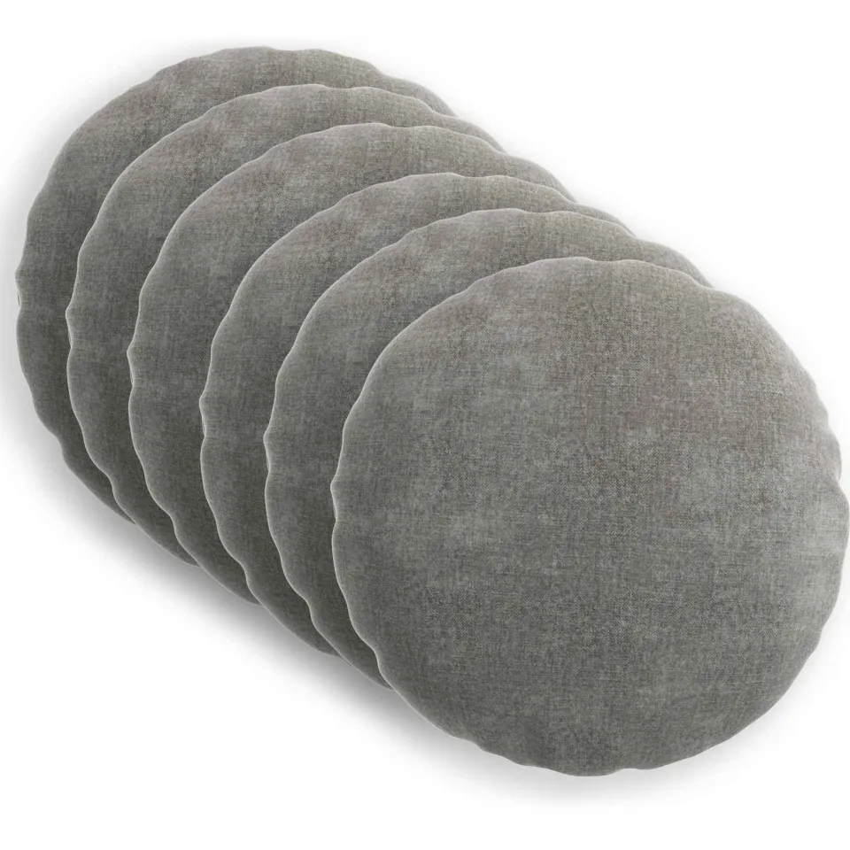 vidaXL Kussensloop 6 st HEERLEN Donkergrijs Dia. 40 cm Chenille Stof