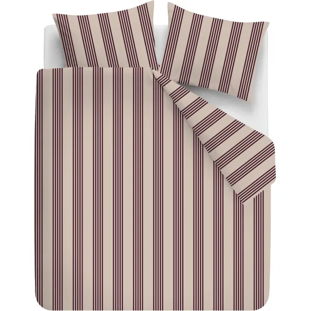 vtwonen Pure Stripe dekbedovertrek - Lits-Jumeaux XL - 260 x 220 cm - Naturel