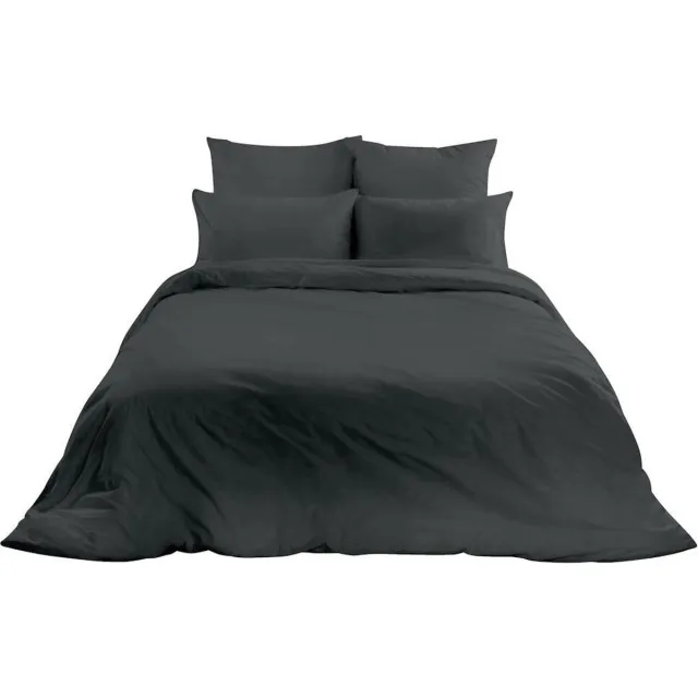 Homéé® Hotel dekbedovertrekset 20A tweepersoons 200x200/220 cm 100% katoen 140g. m2 antraciet