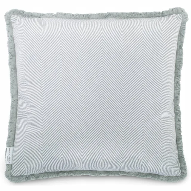 AmeliaHome Decoratieve kussensloop 45x45 cm - Grijs met chevron strepen