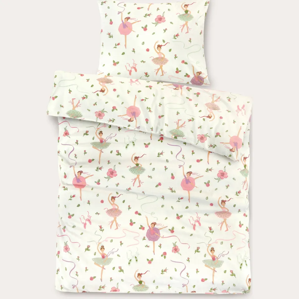 NOUS Kids ballerina katoenen dekbedovertrek kinderbed (120x150 cm) multi, foto 2