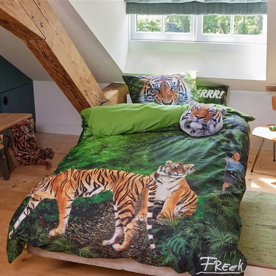 Freek Vonk katoenen dekbedovertrek 1-persoons (140x220 cm) groen, foto 2
