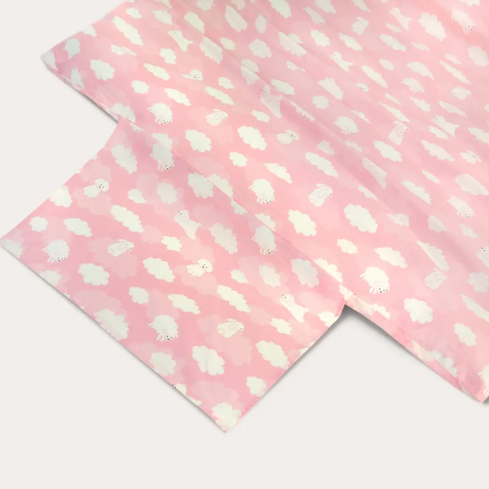 NOUS Kids katoenen dekbedovertrek kinderbed (120x150 cm) roze, foto 5
