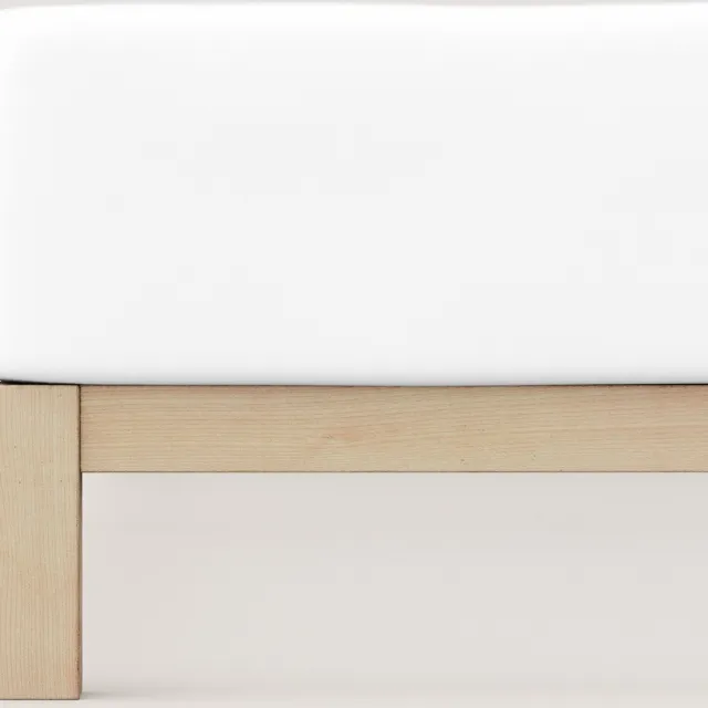 schlafgut Pure Bio Katoen Jersey Hoeslaken XL - 180x200 - 200x220 101 Full-White