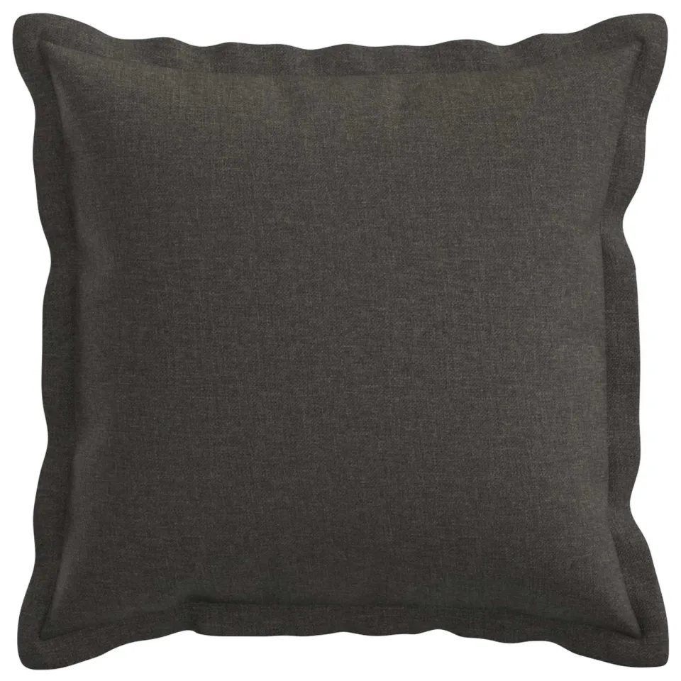 vidaXL Kussensloop 12 st HOUTEN Donkergrijs 50 x 50 cm Faux Linnen