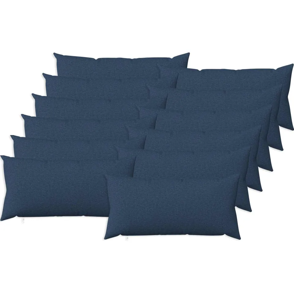 vidaXL Kussensloop 12 st HEERLEN Blauw 40 x 80 cm Stof, foto 3