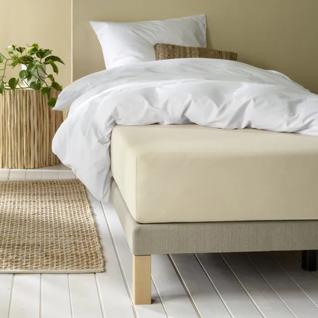 Mood!t Moodit Hoeslaken Alina Sand - 140 x 200 cm - Katoen Jersey Zand