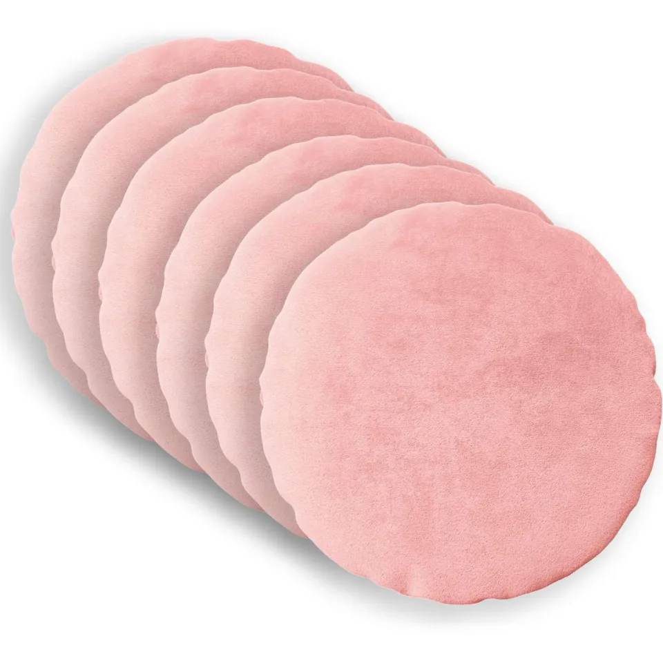 vidaXL Kussensloop 6 st HEERLEN Roze Dia. 60 cm Flanel