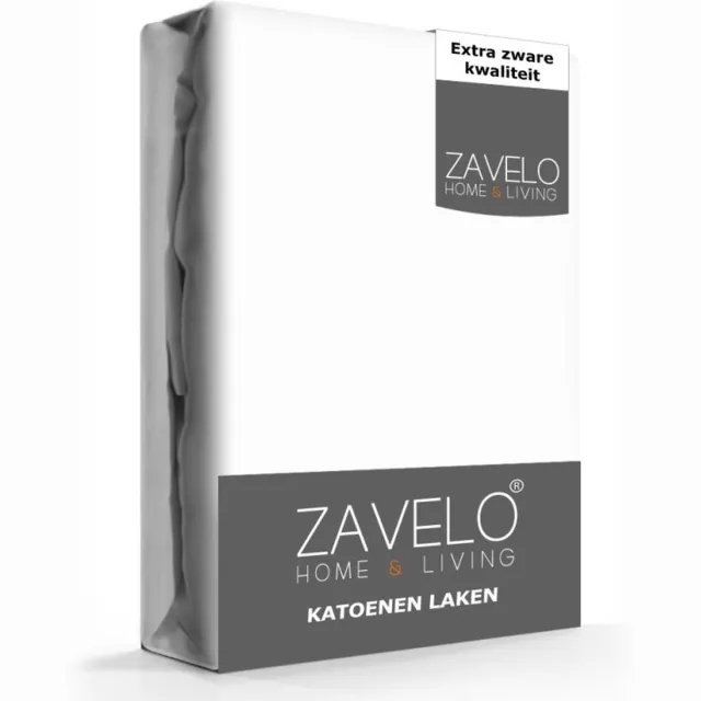 Zavelo Lakens Katoen Wit - Boven/Onder laken - Hoogwaardig Hotelkwaliteit - Heerlijk Zacht