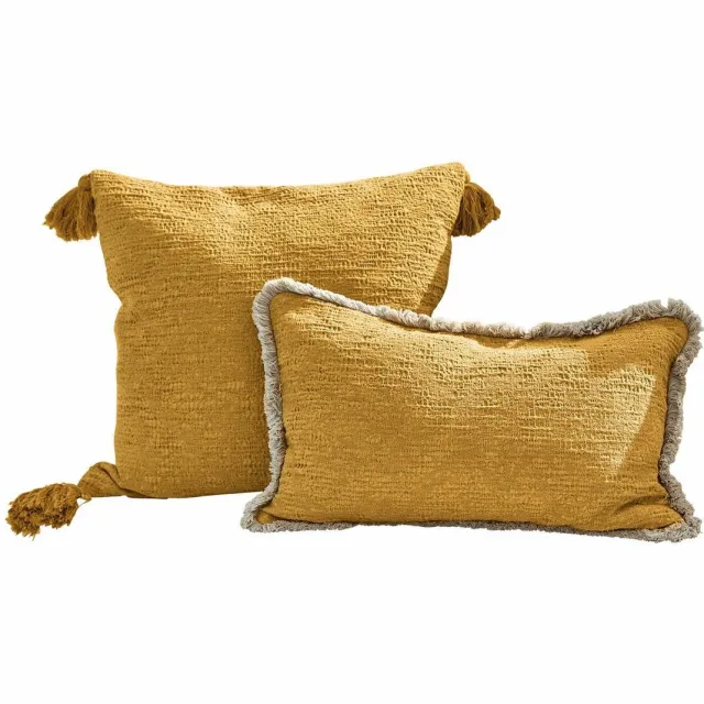 Loberon Kussenhoes set van 2 Rabea geel