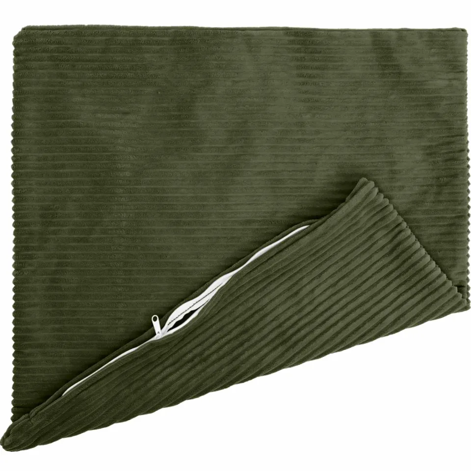vidaXL Kussensloop 2 st HEERLEN Groen 70 x 70 cm corduroy