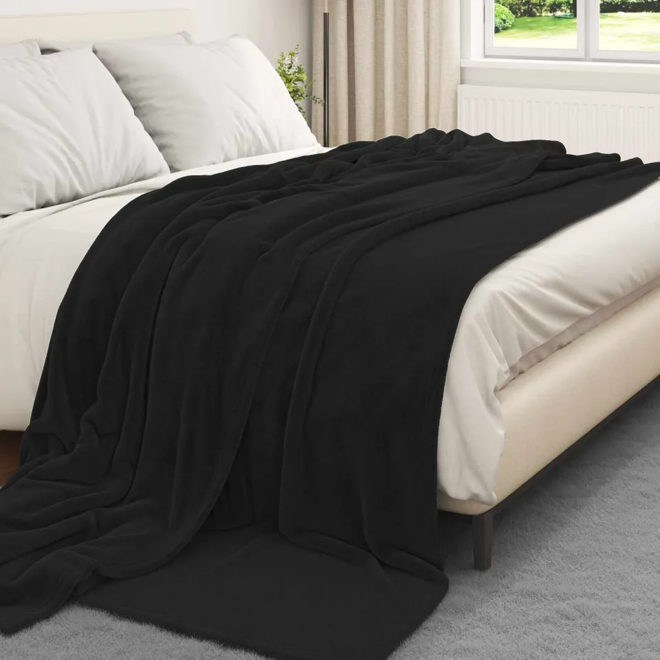 vidaXL Kleden 6 st Zwart 270 x 240 cm 10,11 kg Fleece, foto 3